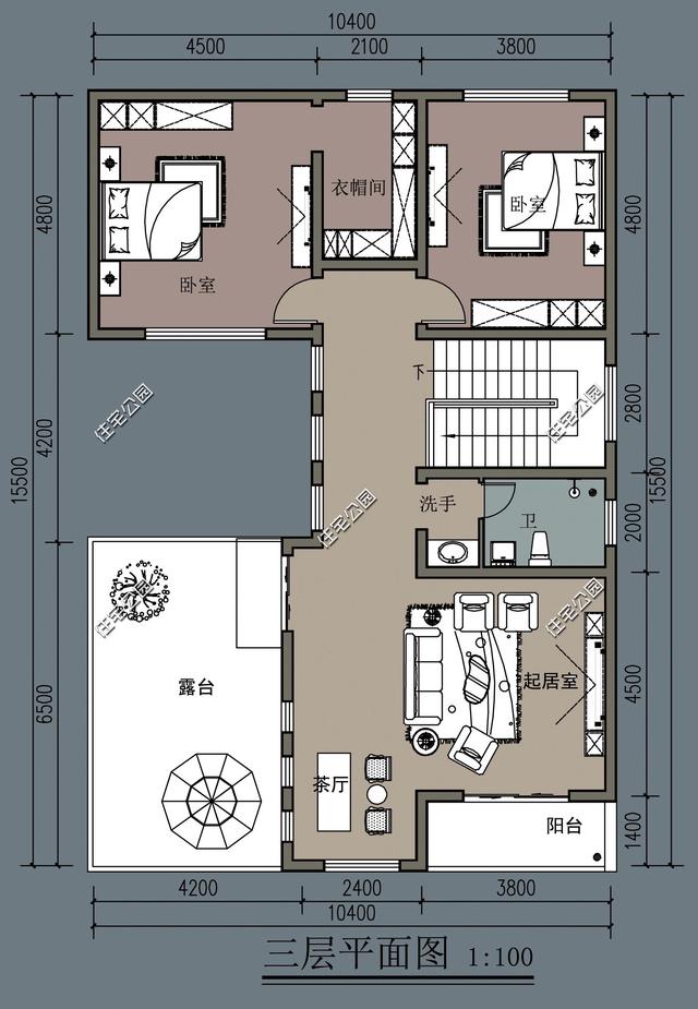面寬11米的三層徽派別墅，現代露臺和傳統馬頭墻詮釋新農村小院