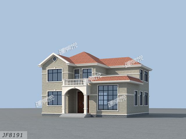 簡歐風格二層雙拼別墅設計方案，功能齊全造價低，風景先生都說好