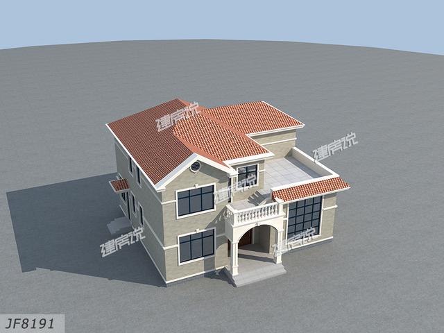 簡歐風格二層雙拼別墅設計方案，功能齊全造價低，風景先生都說好