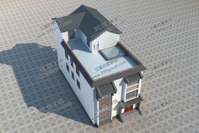 兩面鄰居開間只有8.8米，怎么建房？看看這套花50萬建成的中式別墅！