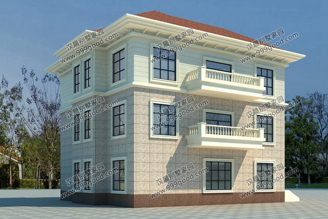 湖南郝總自建15X15米農村三層別墅，才花了45萬，宅地臨路，布局完美！