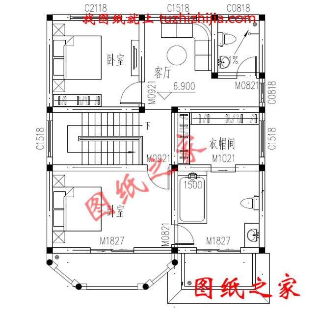 農村100平米自建房圖紙設計，小宅基地也能建成大氣實用的別墅！