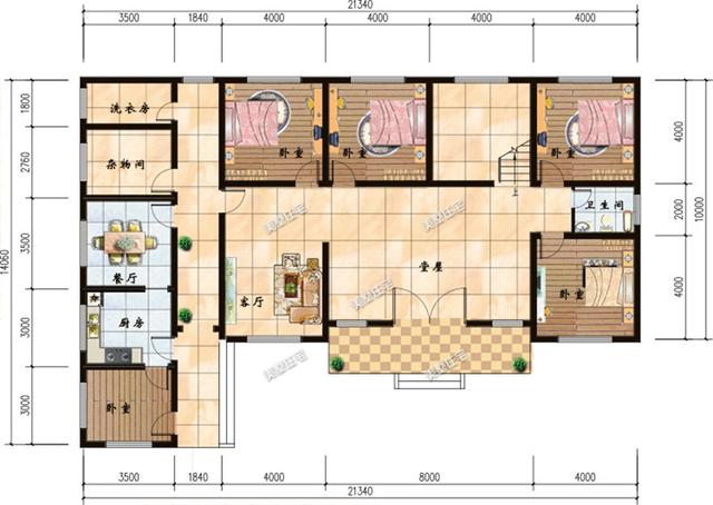 5套一二層農村養老別墅設計圖，第三款造價18萬，你喜歡嗎？