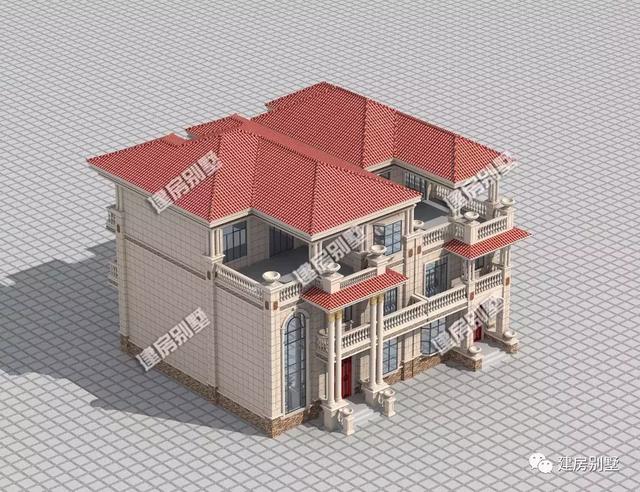 在老家修建一棟三層雙拼別墅設計，19.4×17.1米寬敞又大氣，何必眷戀北上廣