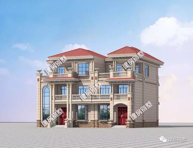 在老家修建一棟三層雙拼別墅設計，19.4×17.1米寬敞又大氣，何必眷戀北上廣