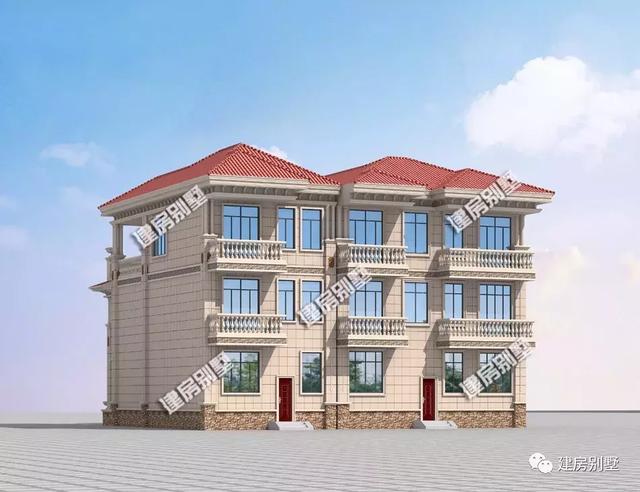 在老家修建一棟三層雙拼別墅設計，19.4×17.1米寬敞又大氣，何必眷戀北上廣