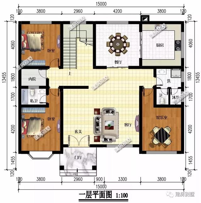 3棟農(nóng)村三層自建房設計圖，面寬都是15米多，第三套能住兩家人！