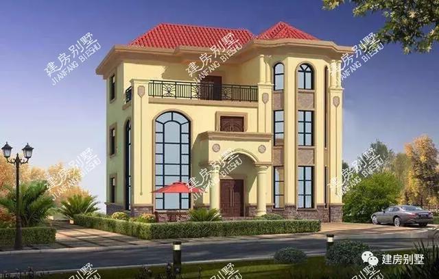 3套三層別墅設計圖，采光窗是多邊形的，棟棟都是自建房中的精品