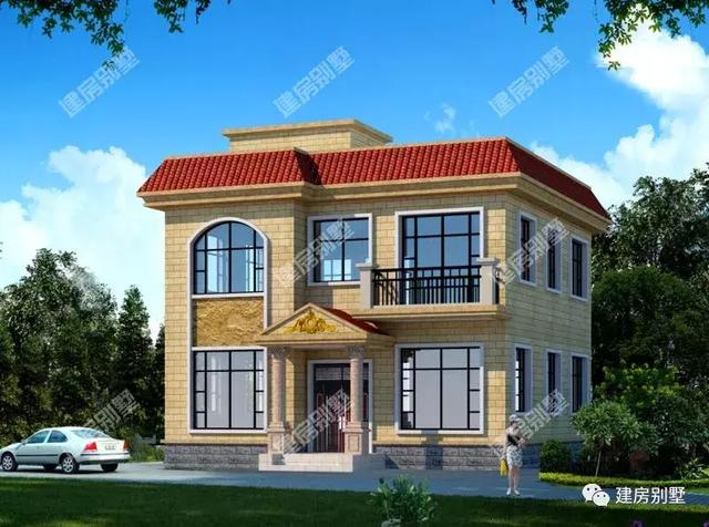 3套兩層別墅設計圖，開間10米造價非常低，20來萬就能建起來