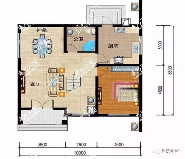 3套兩層別墅設計圖，開間10米造價非常低，20來萬就能建起來