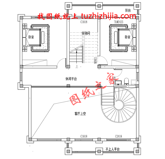農(nóng)村60萬別墅款式戶型圖及外觀效果圖,客廳中空
