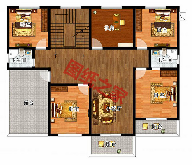 簡單大氣的農(nóng)村房子設計圖，非常漂亮的二層別墅