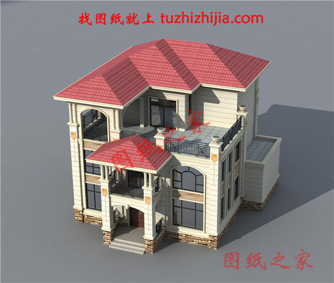 農村50萬三層別墅款式自建房圖，建成村里人都羨慕壞了！