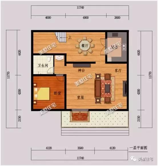 6款農(nóng)村三層自建別墅戶型圖，開間11米款款實用，第3還帶商鋪