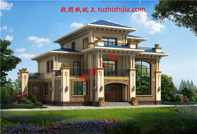 農(nóng)村60萬(wàn)三層別墅款式設(shè)計(jì)圖，美觀大氣上檔次，村里人都羨慕！