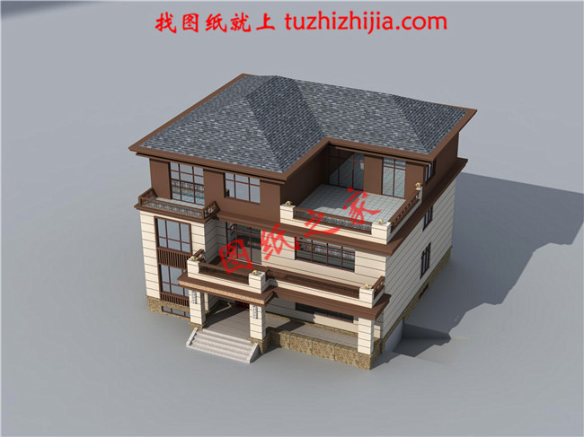 農村70萬三層別墅款式設計圖，讓一家人都住得舒適舒心！