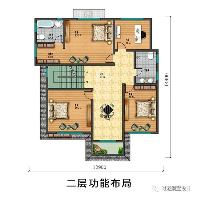 三層新中式別墅設計圖，占地156平面寬12米，毛坯造價45萬，返鄉建房非它莫屬