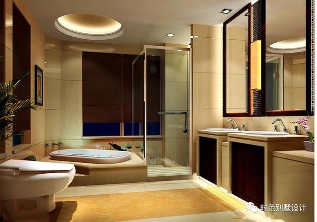 中式二層別墅戶型圖紙，面寬12米兩側無采光，5室3廳5衛，適合農村自建