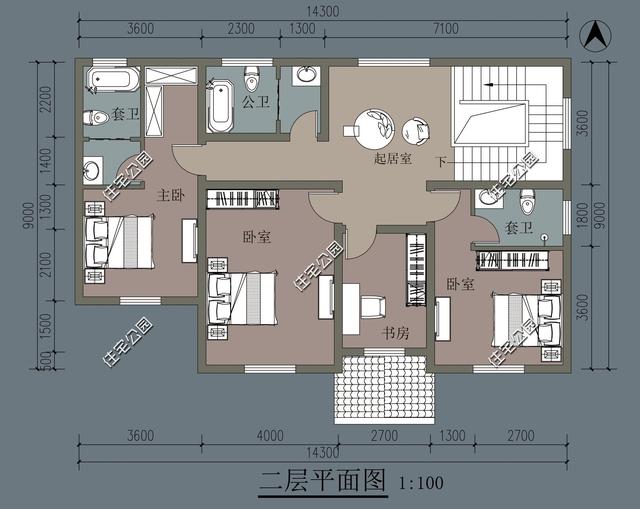 三世同堂的家庭如何蓋房？這套法式二層別墅，4室2廳5衛，車庫入戶，一定要收藏