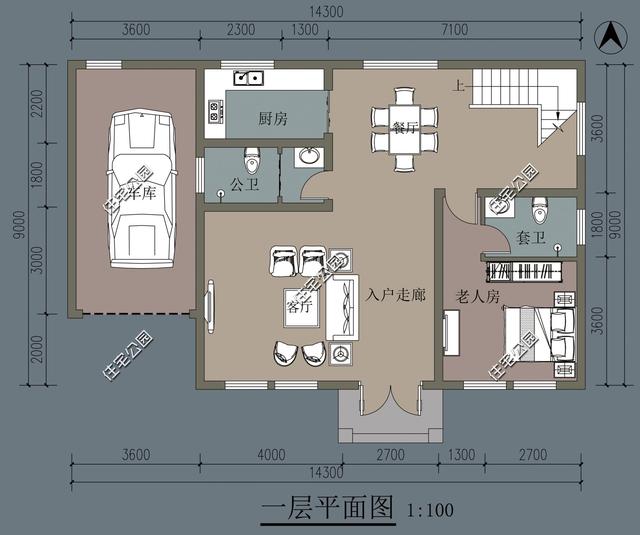 三世同堂的家庭如何蓋房？這套法式二層別墅，4室2廳5衛，車庫入戶，一定要收藏