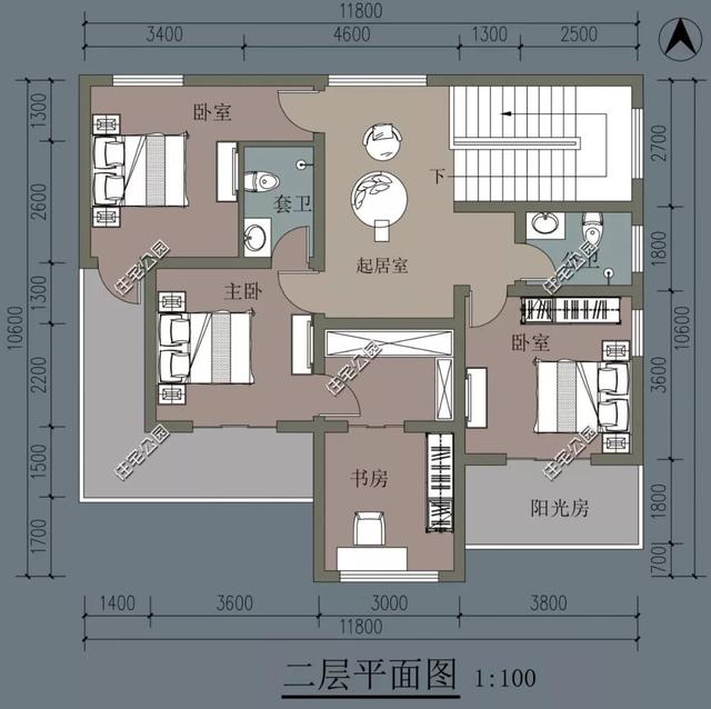 二層歐式農村別墅設計圖紙，二層設有陽光房，毛坯30萬你會建嗎？