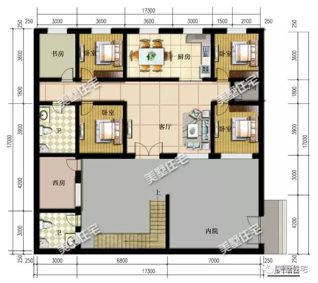 中式合院一層別墅設計圖，有家有院有品位，傳承百年