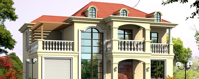 農村40萬左右房子圖片及設計圖,非常簡單大氣的二層別墅！