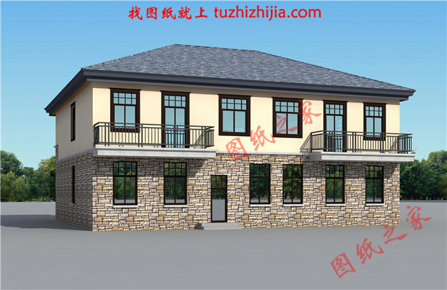 農村40萬左右房子圖片及設計圖,非常簡單大氣的二層別墅！