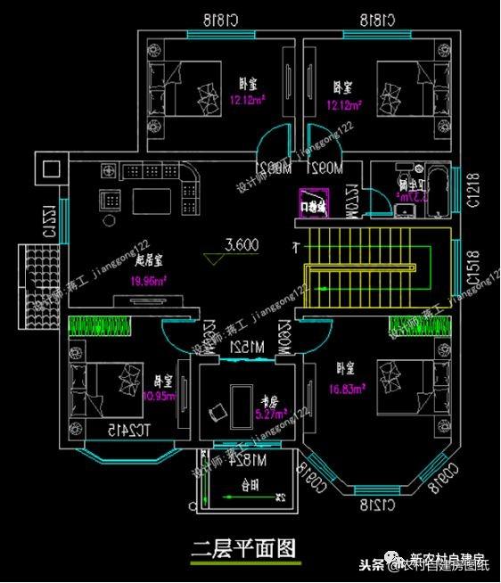 看看這三套二層別墅設計圖，你說農村自建房要不要玄關呢？