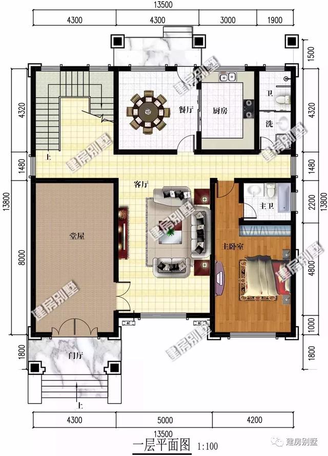 兩棟湖南農村的三層豪華別墅設計圖，都帶堂屋設計，漂亮接地氣