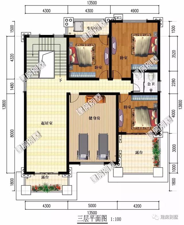 兩棟湖南農村的三層豪華別墅設計圖，都帶堂屋設計，漂亮接地氣