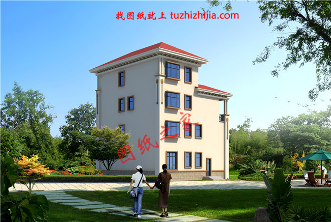 四層農村80萬別墅款式設計圖，全鄉最美，根本找不到競爭對手