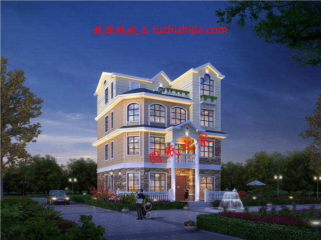 四層農村80萬別墅款式設計圖，全鄉最美，根本找不到競爭對手