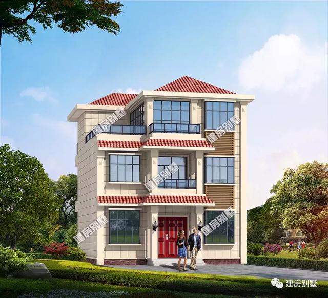 兩套三層別墅設計圖，面寬10米，歐式風格時尚漂亮