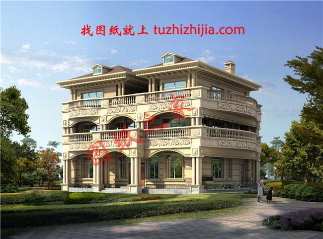 三層農(nóng)村100萬別墅款式圖片，豪華大氣的別墅絕對給你掙足了面子！