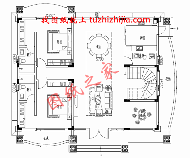三層農(nóng)村100萬別墅款式圖片，豪華大氣的別墅絕對給你掙足了面子！