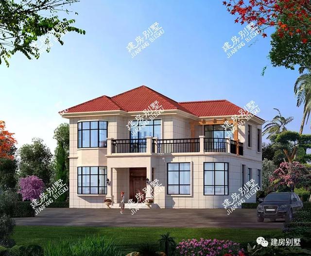 兩套12X12米的農(nóng)村二層自建房，第一棟配復(fù)式客廳，簡(jiǎn)單造價(jià)低