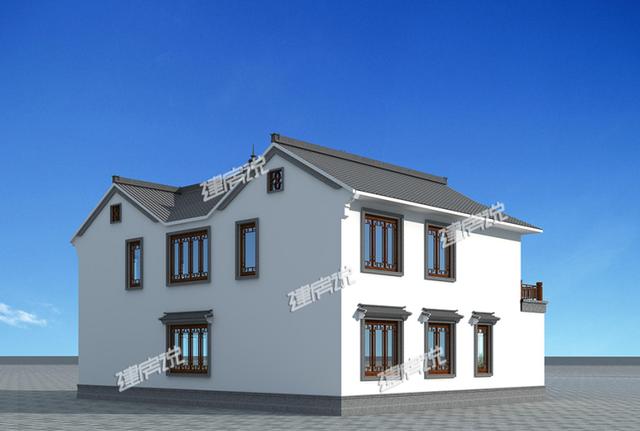 二層四合院別墅設計，戶型方正、設計精美，越住越有錢