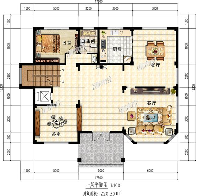 歐式豪華三層別墅設計，帶地下室和挑空客廳，樓中樓高檔又大氣