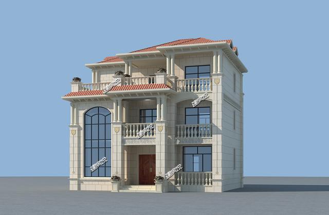 11x12米歐式三層別墅，豪華大氣、方正實用，華麗麗得非常漂亮