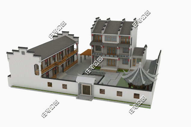 農(nóng)村自建房還是中式設計好，15X11米的徽派合院別墅，滿足你的所有要求