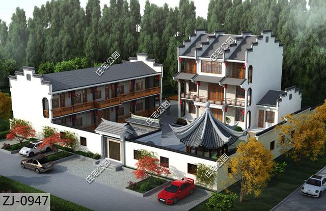 農(nóng)村自建房還是中式設計好，15X11米的徽派合院別墅，滿足你的所有要求