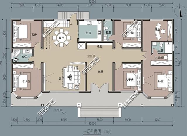 8套農(nóng)村自建別墅設(shè)計，都有堂屋大露臺，第4套最漂亮