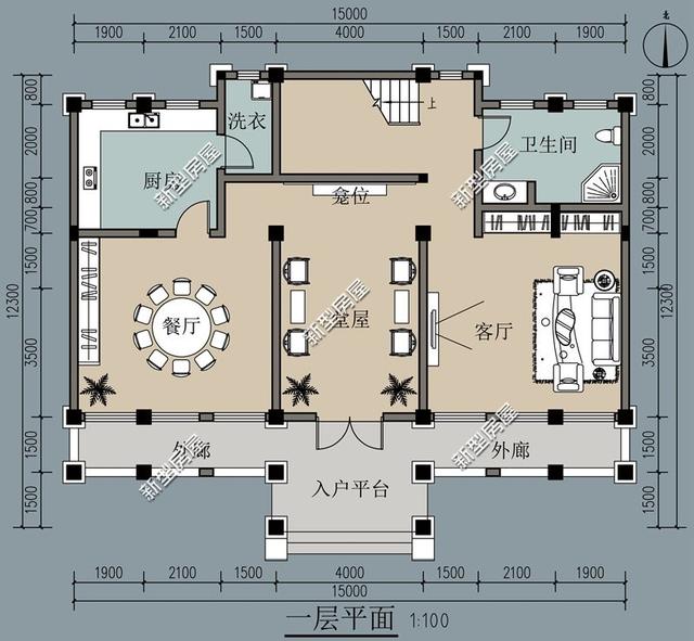 8套農(nóng)村自建別墅設(shè)計，都有堂屋大露臺，第4套最漂亮