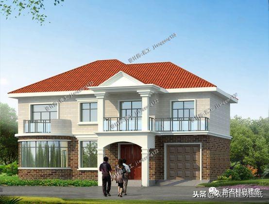 帶車庫(kù)的二層別墅設(shè)計(jì)圖，面積差不多，造價(jià)差10萬(wàn)，你更喜歡哪個(gè)？