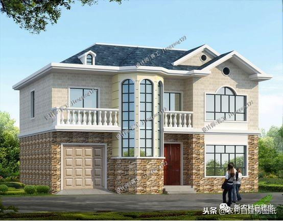 帶車庫(kù)的二層別墅設(shè)計(jì)圖，面積差不多，造價(jià)差10萬(wàn)，你更喜歡哪個(gè)？