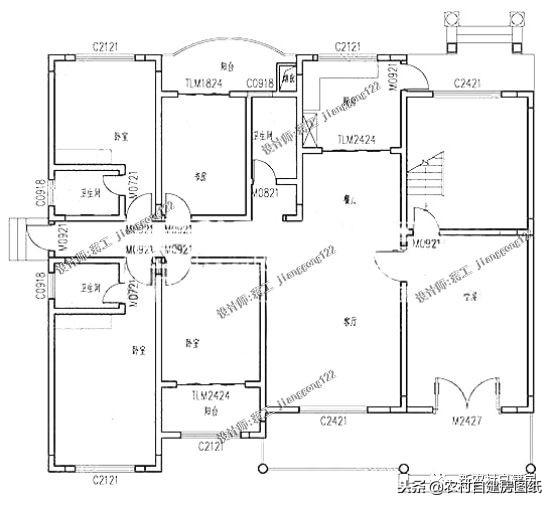 6款帶堂屋的農村別墅設計圖，2經典6奢華，造價都都不到30萬