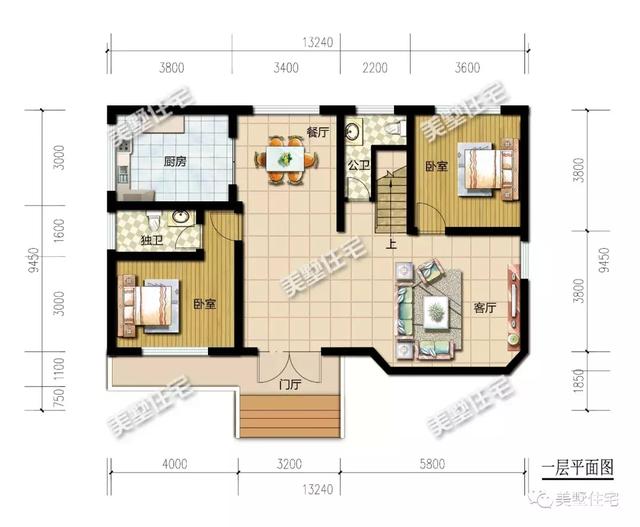 13.3X9.5米二層別墅設(shè)計(jì)圖，外觀美布局贊，20來萬就能建