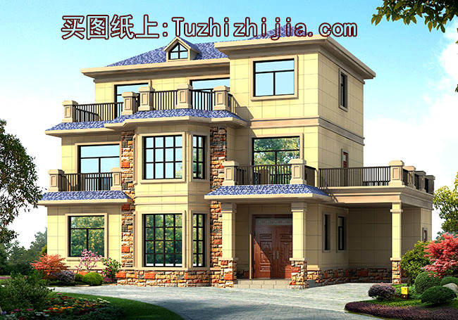 6套建房三層別墅圖紙，一家人幸福美滿得過日子！