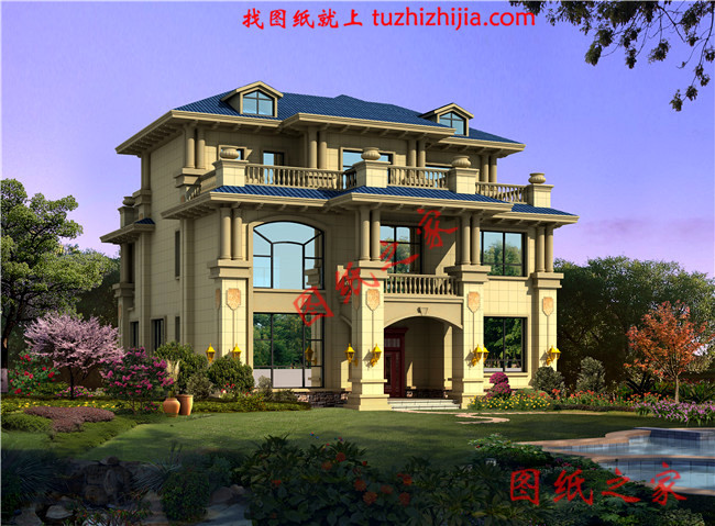 6套建房三層別墅圖紙，一家人幸福美滿得過日子！